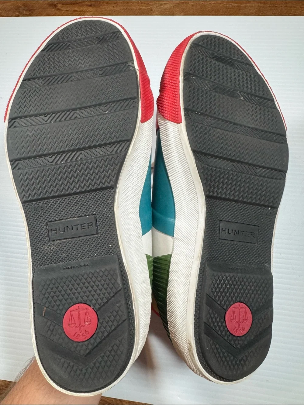 Hunter Patchwork Hi-Top Sneakers in UK 6 Women’s - great condition!